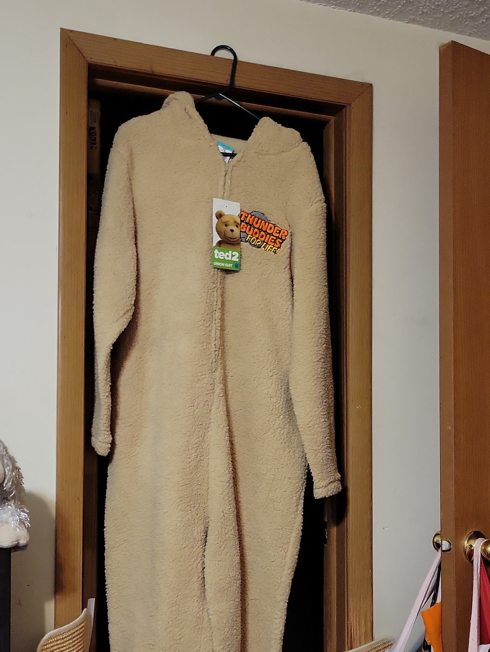 Ted2 Teddy Fleece Hooded Onesie - Cream